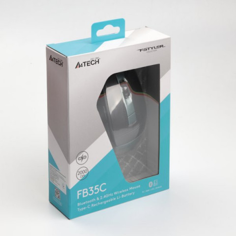 Миша бездротова A4Tech Fstyler FB35C (Midnight Green), BT, USB, колір зелений