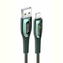 Кабель Usams US-SJ469 USB - Lightning, 1.2 м, Dark Green (SJ469USB02)