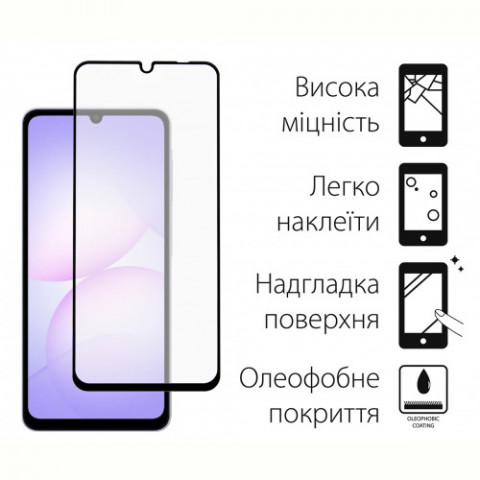 Чохол-накладка Dengos Carbon для Samsung Galaxy A07 Black (DG-KM-162) + захисне скло