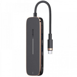 Концентратор USB Type-C Usams US-SJ575 6in1 Multifunctional Black (SJ575HUB01)