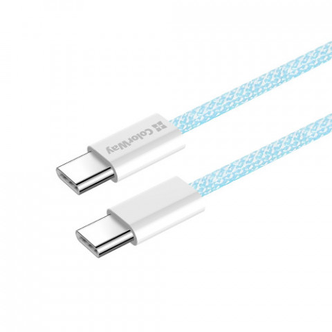 Кабель ColorWay USB Type-C + USB Type-C (M/M), 3.0 А, 1 м, Blue (CW-CBPDCC061-BL)