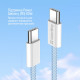 Кабель ColorWay USB Type-C + USB Type-C (M/M), 3.0 А, 1 м, Blue (CW-CBPDCC061-BL)