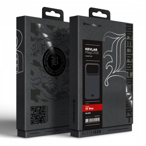 Чохол ArmorStandart BlackIcon Aramid Twill MagCase для Apple iPhone 17 Pro Black (ARM90149)