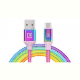 Кабель REAL-EL Premium Rainbow USB-USB Type C 1m (EL123500050)