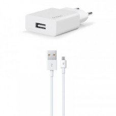 Мережевий зарядний пристрій Ttec SmartCharger USB 2А White (2SCS20MB) + кабель microUSB