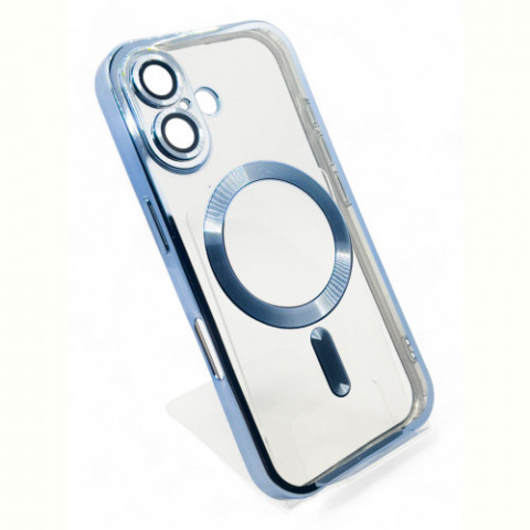 Чохол-накладка BeCover TPU Chrome Case MagSafe для Apple iPhone 16 Plus Sierra Blue (712077)