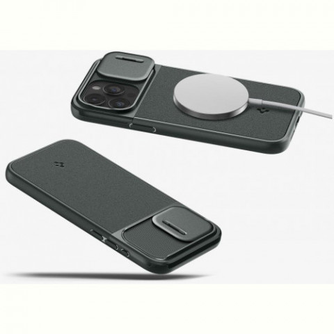 Чохол-накладка Spigen Optik Armor MagFit для Apple iPhone 15 Pro Max Abyss Green (ACS06600)