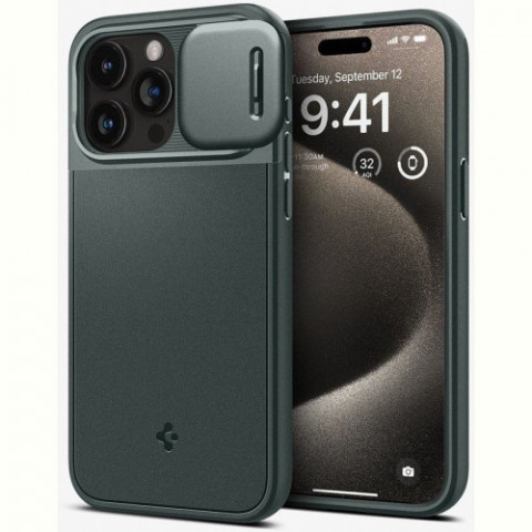 Чохол-накладка Spigen Optik Armor MagFit для Apple iPhone 15 Pro Max Abyss Green (ACS06600)