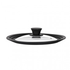 Кришка універсальна Ardesto Black Mars, Smart, 20х22х24см, термостійке скло, силікон