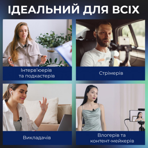 Універсальний петличний мікрофон BOYA BY-M1S Black Купити в Україні