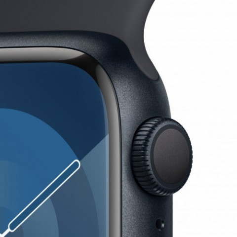 Смарт-годинник Apple Watch Series 9 GPS + Cellular 45mm Midnight Aluminum Case w. Midnight Sport Band - S/M (MRMC3) (US) Купити в Україні