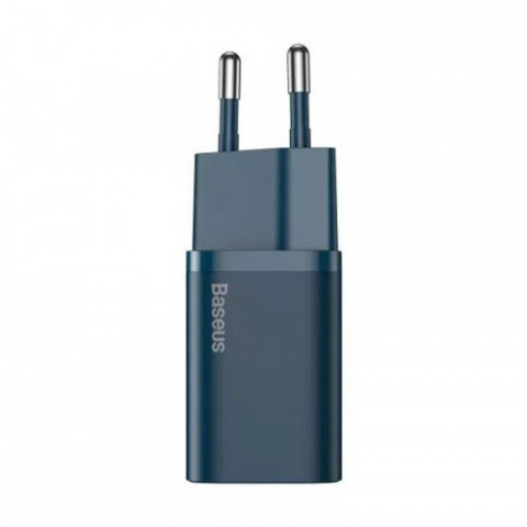 Мережевий зарядний пристрій Baseus Super Si Quick Charger 1C (1USB-C) 20W Blue (TZCCSUP-B03) + кабель Lightning