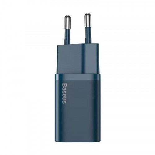 Мережевий зарядний пристрій Baseus Super Si Quick Charger 1C (1USB-C) 20W Blue (TZCCSUP-B03) + кабель Lightning