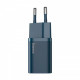 Мережевий зарядний пристрій Baseus Super Si Quick Charger 1C (1USB-C) 20W Blue (TZCCSUP-B03) + кабель Lightning