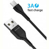 Кабель Grand-X USB-USB Type C, Cu, 3A, 1м, Fast Сharge, Black (PC-03B)