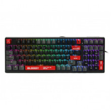 Механічна клавіатура A4Tech S98 (Bloody Red), червоні світчі, RGB підсвічування клавіш, USB, чорний