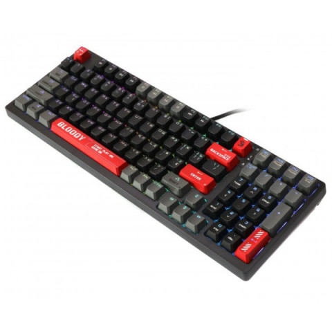 Механічна клавіатура A4Tech S98 (Bloody Red), червоні світчі, RGB підсвічування клавіш, USB, чорний