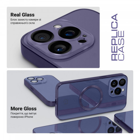 Чохол ArmorStandart Replica MagSafe для Apple iPhone 15 Pro Dark Purple (ARM76231)