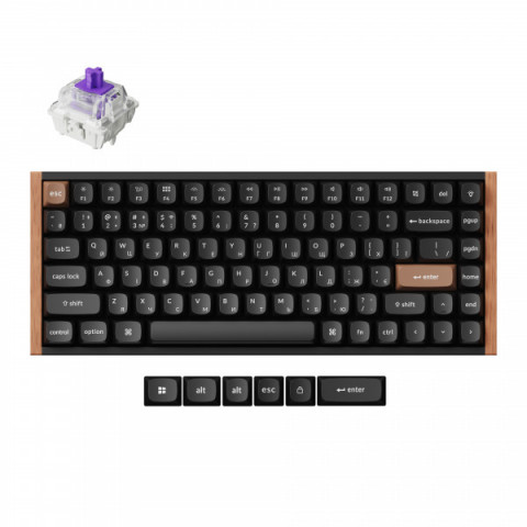 Клавіатура бездротова Keychron K2 HE Magnetic Switch Black RGB (K2H-F1-UA) Купити в Україні