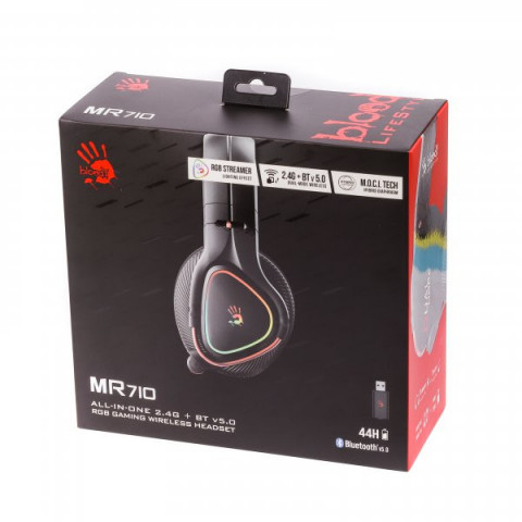 Навушники ігрові Bloody MR710, RGB, колір чорний