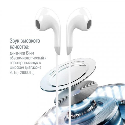 Гарнітура СolorWay 3.5 mm Wired Earphone Sound Wave White (CW-WD04WT)