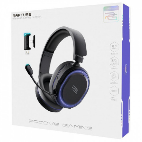 Навушники Bluetooth Proove Gaming Rapture Black (GHRP00010001) Купити в Україні