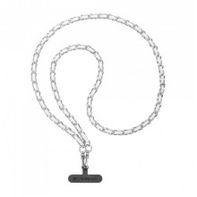Ремінець для смартфону ArmorStandart Chain link Polished Silver with White Leather (ARM77034)