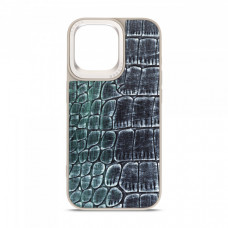 Чохол Harder Glamorous Croco для Apple iPhone 14 Pro Max Grey Green (ARM76773)