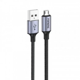Кабель Foneng X95 Metal Head Braided Cable USB - micro USB 3A 1.2м Black (X95-CA-MU)