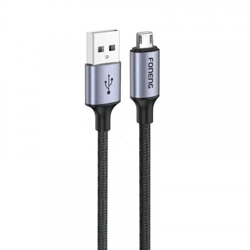 Кабель Foneng X95 Metal Head Braided Cable USB - micro USB 3A 1.2м Black (X95-CA-MU)