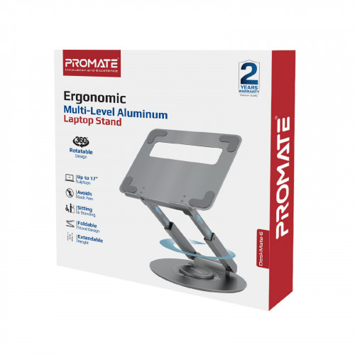 Підставка для ноутбука Promate DeskMate-6 Grey (deskmate-6.grey)