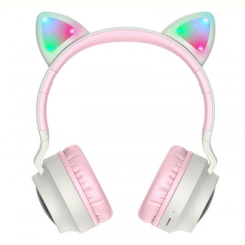 Bluetooth-гарнітура Hoco W27 Cat Ear Grey/Pink (W27GP)