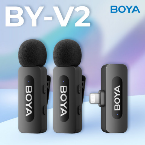 Бездротовий петличний мікрофон BOYA BY-V2 Lightning Black Купити в Україні