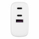 Мережевий зарядний пристрій 2E USB-C Wall Charger GaN 65W White (2E-WC3USB65W-W)