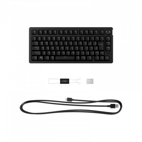 Клавіатура механічна HyperX Alloy Rise 75key, Red, USB-A/WL/BT, EN/UA, RGB, чорний