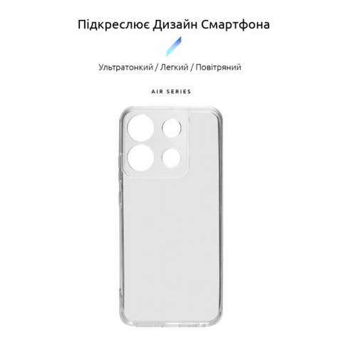 Чохол ArmorStandart Air для Tecno POP 7 (BF6) Camera cover Clear (ARM67814)