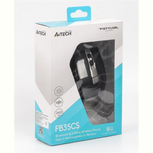 Мишка бездротова A4Tech Fstyler FB35CS Smoky Grey USB