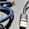 Кабель Baseus Cafule USB-Lightning, 2.4A, 1м Black (6953156274976)