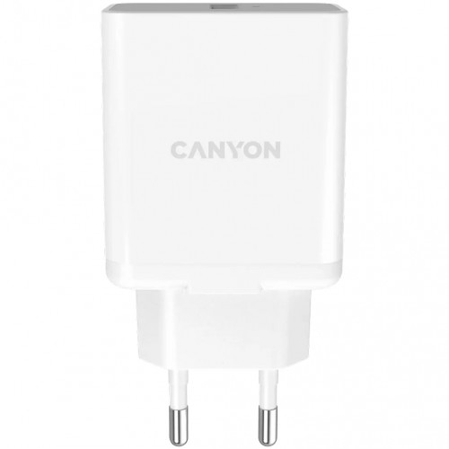 Мережевий зарядний пристрій Canyon H-24 (1USBх3A) QC3.0 White (CNE-CHA24W)