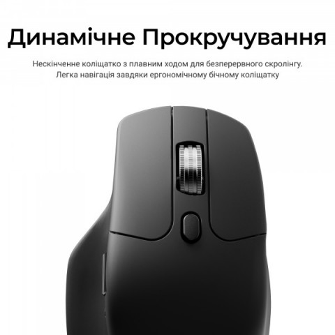 Миша Keychron M6S Wireless/Bluetooth/USB Black PAW3311 (M6S-A72) Купити в Україні