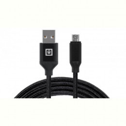 Кабель REAL-EL Premium Fabric USB-microUSB 2m, Black (EL123500048)