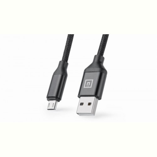 Кабель REAL-EL Premium Fabric USB-microUSB 2m, Black (EL123500048)