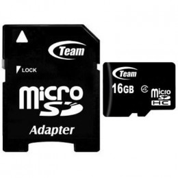 Карта пам`ятi MicroSDHC 16GB Class 4 Team + SD-adapter (TUSDH16GCL403)
