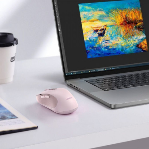 Бездротова Комп'ютерна Миша Baseus F02 Ergonomic Wireless Mouse (without Battery) pink Купити в Україні