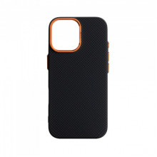 Чохол ArmorStandart LikeCarbon2 SE MagCase для Apple iPhone 17 Kevlar Black Orange (ARM89163)