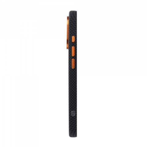 Чохол ArmorStandart LikeCarbon2 SE MagCase для Apple iPhone 17 Kevlar Black Orange (ARM89163)