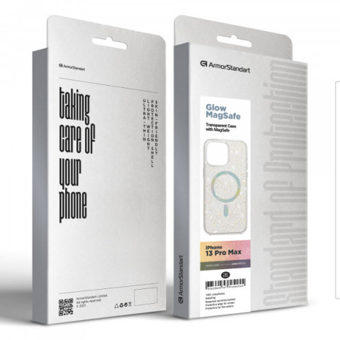 Чохол ArmorStandart Glow Magsafe для Apple iPhone 13 Pro Max Transparent (ARM69721)