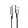 Кабель Remax RC-123i Gonyu 2.4A USB - Lightning, 1м Silver (6972174151939)