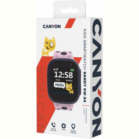 Дитячий смарт-годинник Canyon Sandy KW-34 Pink