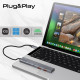 USB-хаб Promate LiteHub-Pro USB Type-C 4-в-1 Grey